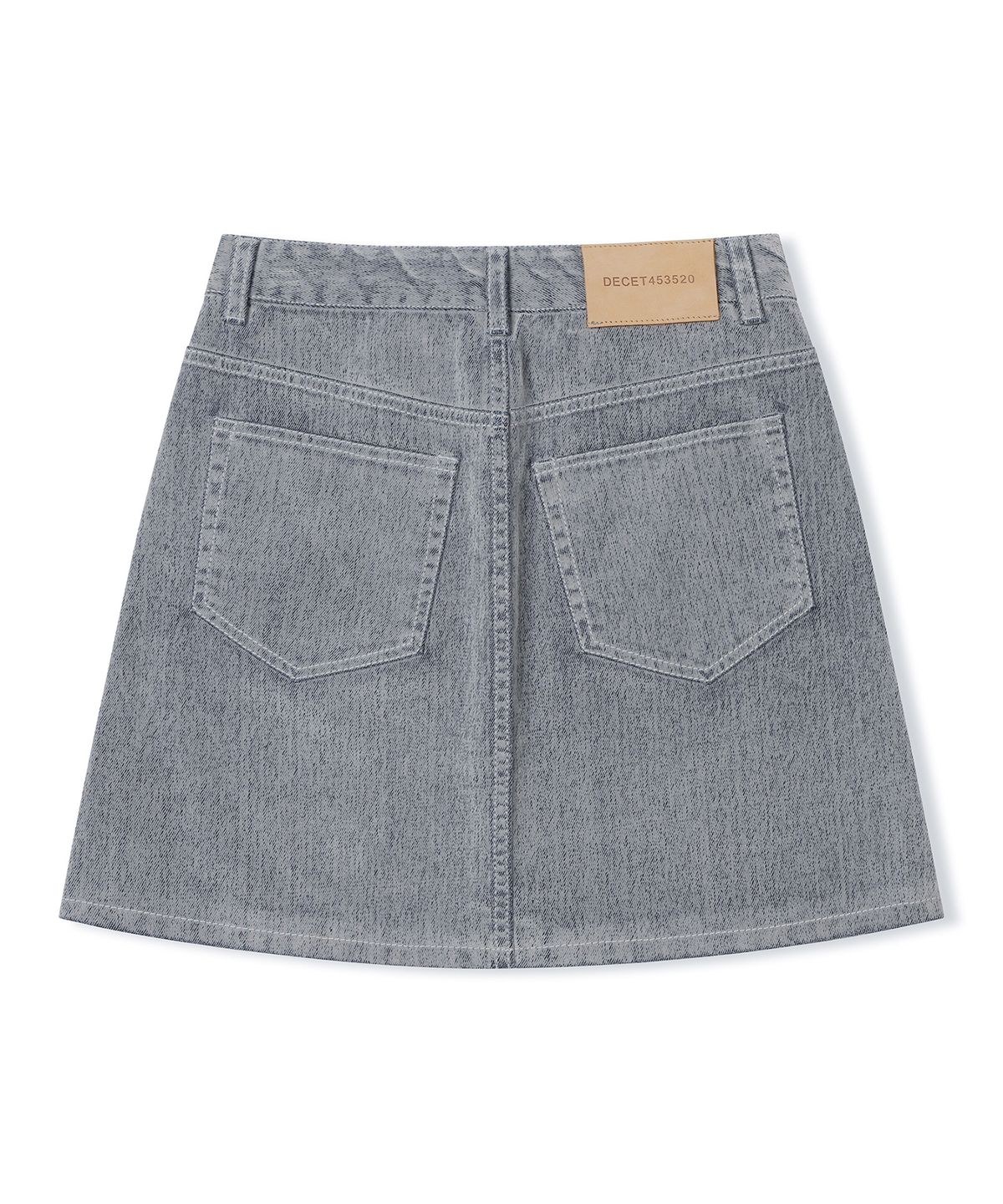 데케트 우먼(DECET WOMEN) [벨벳데님]Velvet Mini Skirt DCSK007FOGBLUE