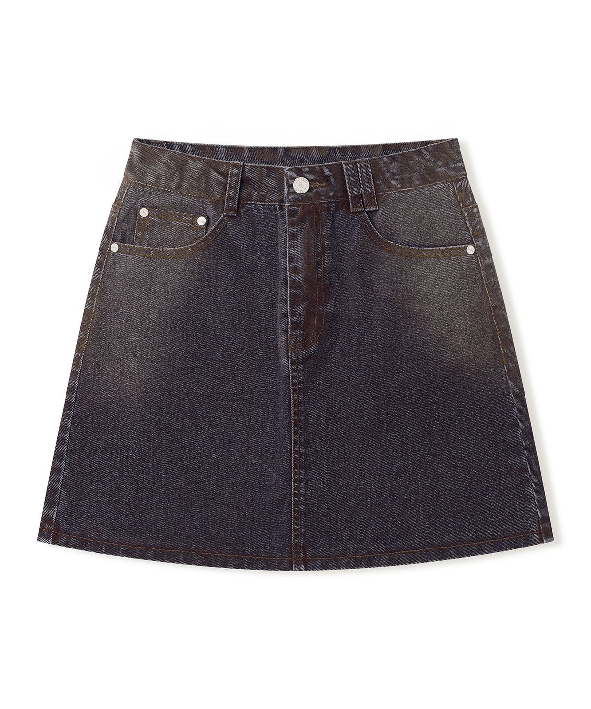 데케트 우먼(DECET WOMEN) [벨벳데님]Velvet Mini Skirt DCSK007RUSTBLUE