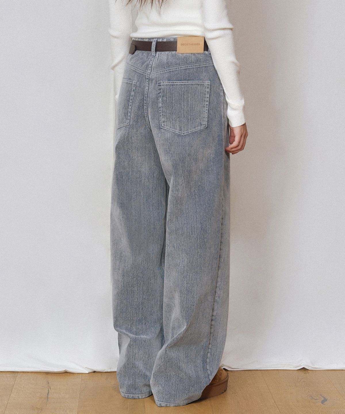 데케트 우먼(DECET WOMEN) [벨벳데님]Velvet Wide Jeans DCWPT018FOGBLUE