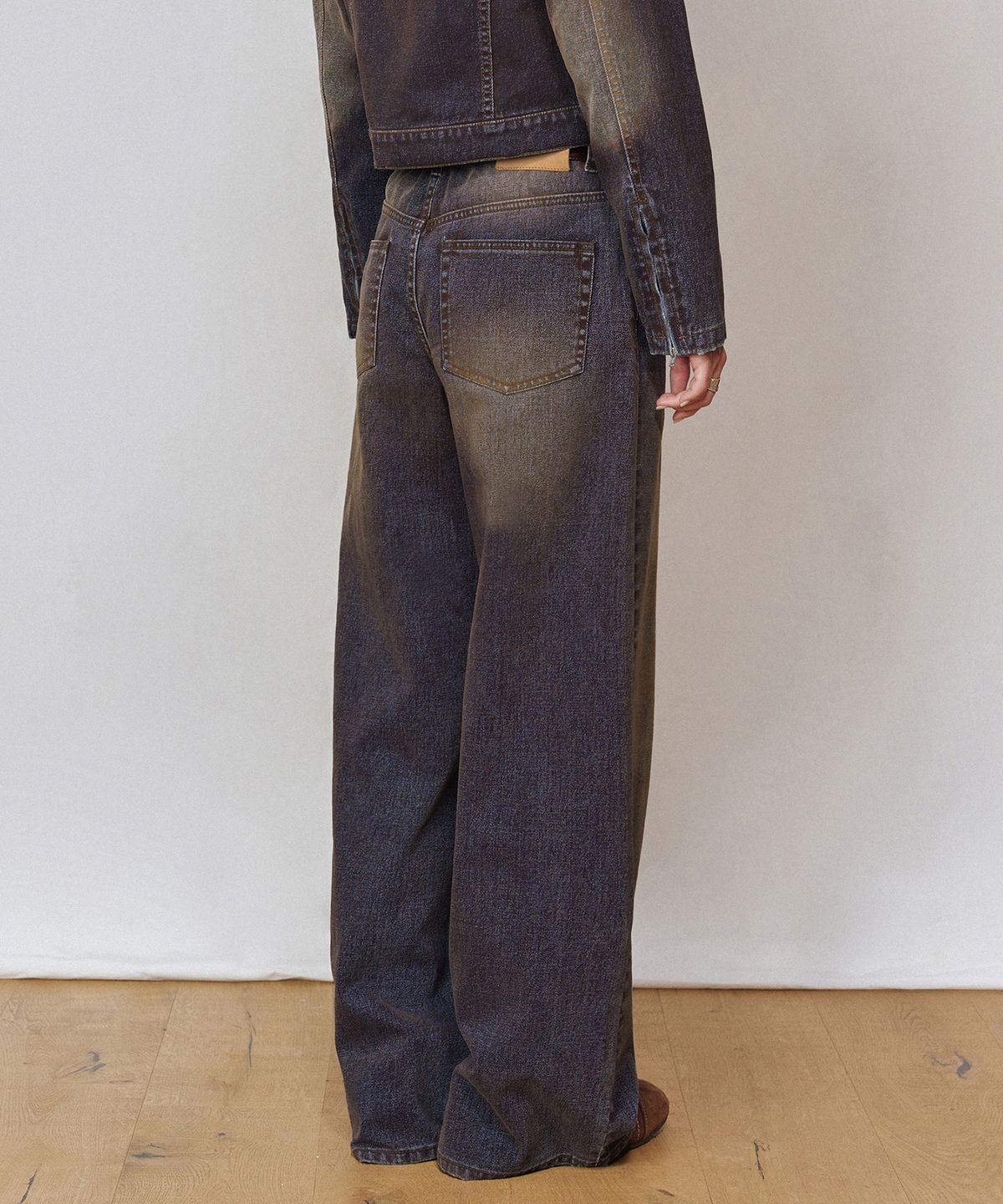 데케트 우먼(DECET WOMEN) [벨벳데님]Velvet Wide Jeans DCWPT018RUSTBLUE
