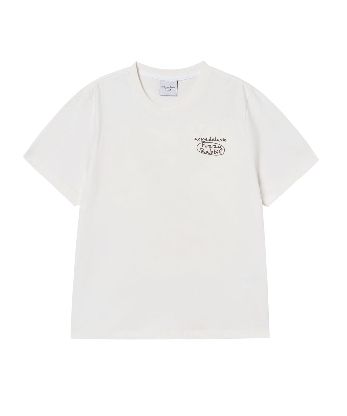 아크메드라비(ACME DE LA VIE) WOMAN DOODLE FUZZY RABBIT SHORT SLEEVE T-SHIRT (3 COLOR)