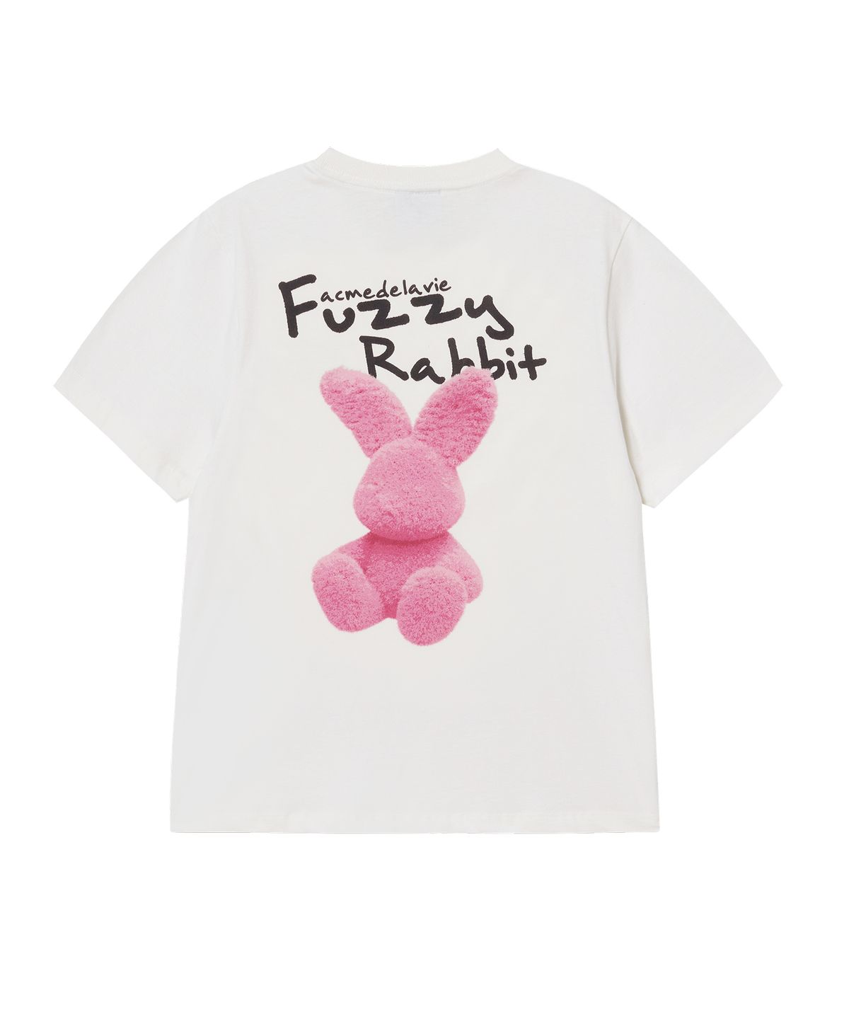 아크메드라비(ACME DE LA VIE) WOMAN DOODLE FUZZY RABBIT SHORT SLEEVE T-SHIRT (3 COLOR)