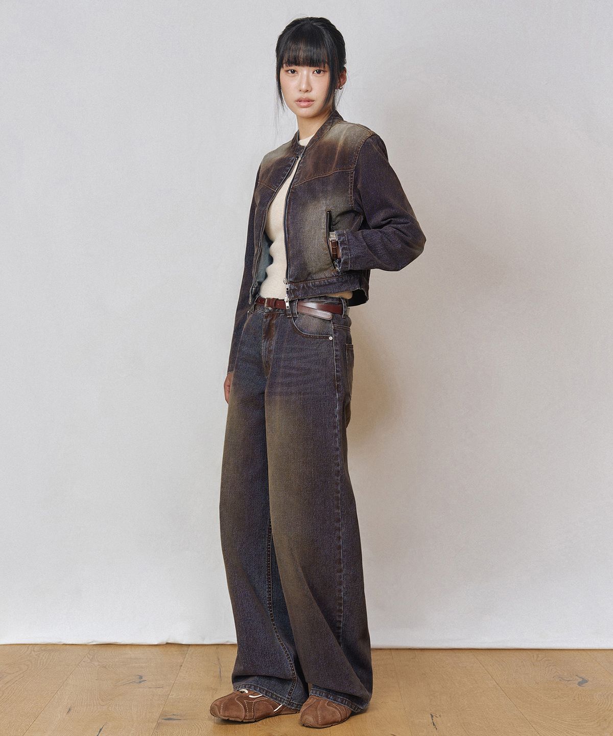 데케트 우먼(DECET WOMEN) [벨벳데님]Velvet Denim Jacket DCWJK001RUSTBLUE