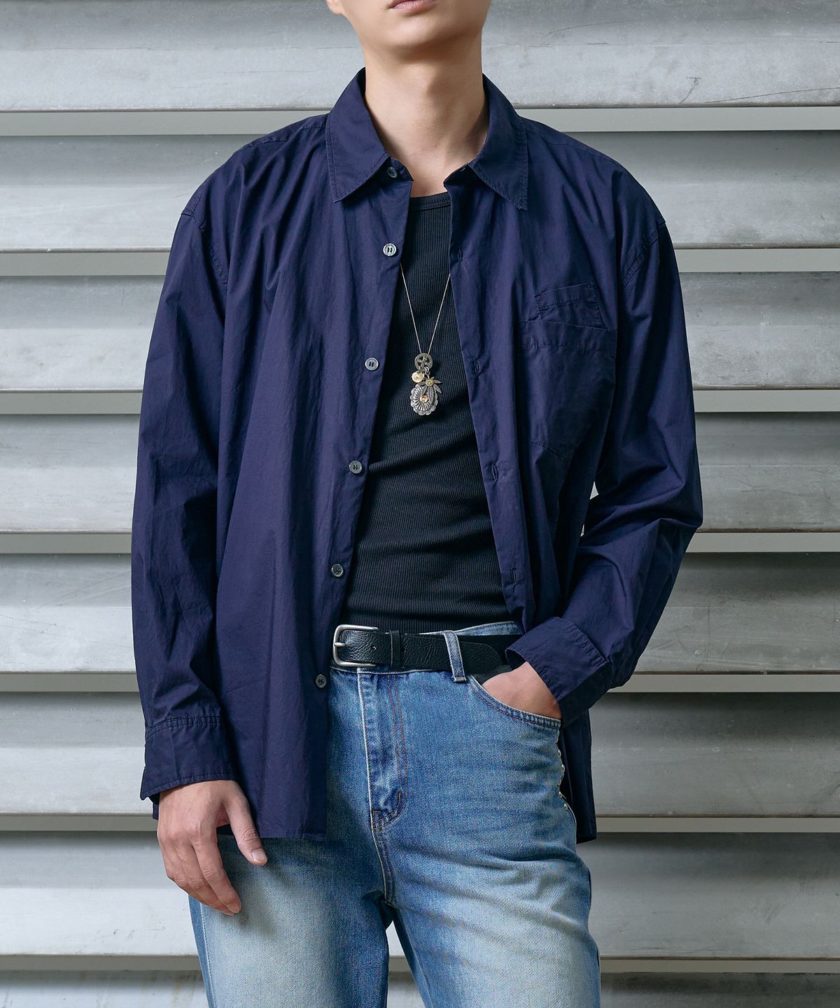 웨스켄(WESKEN) [UNISEX] COMFORT WASHED COTTON DOUBLE POCKET SHIRTS (9color)