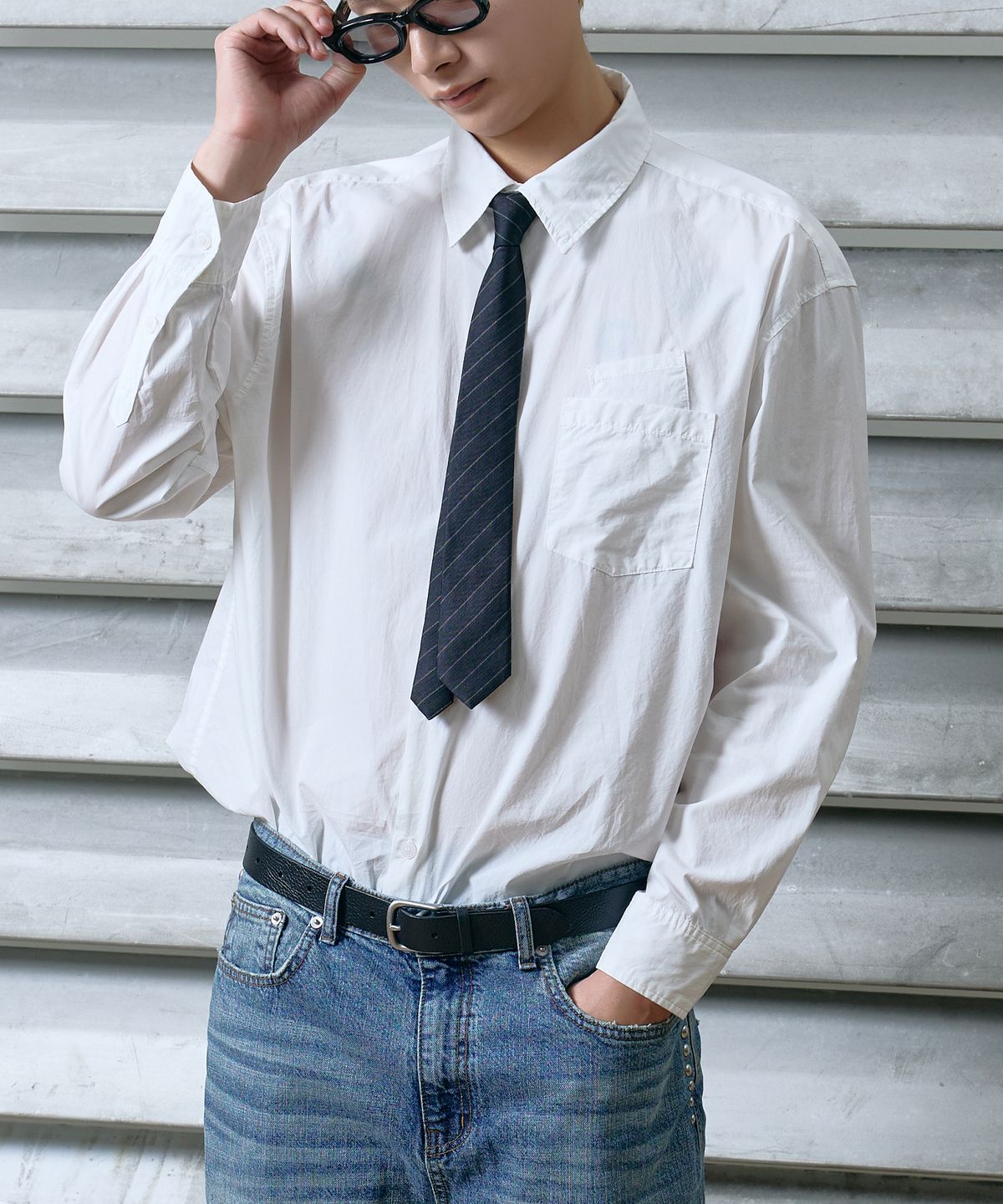 웨스켄(WESKEN) [UNISEX] COMFORT WASHED COTTON DOUBLE POCKET SHIRTS (9color)