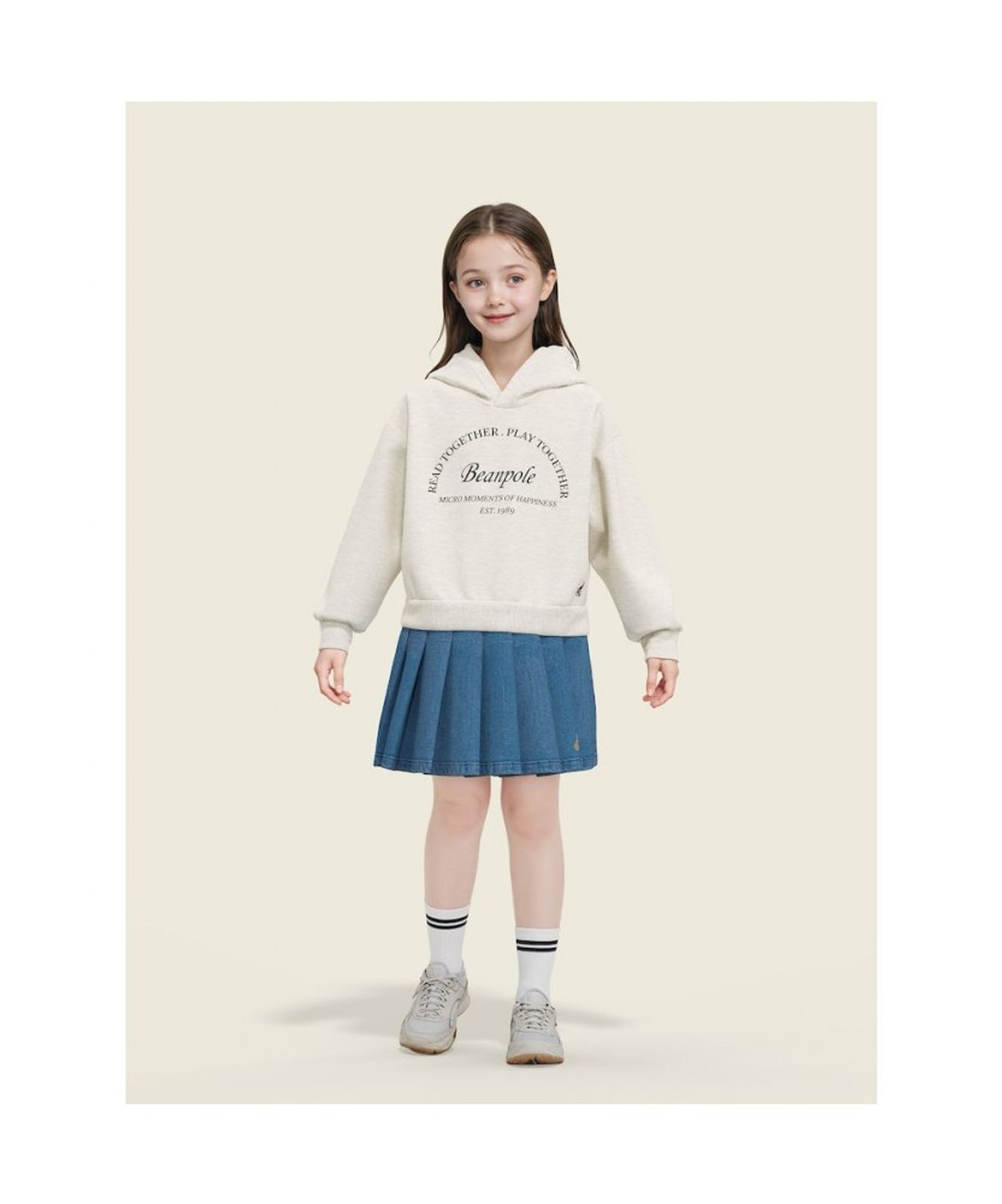빈폴 키즈(BEANPOLE KIDS) 여아 후드 스웨트 셔츠  베이지 (BI5841G05A)