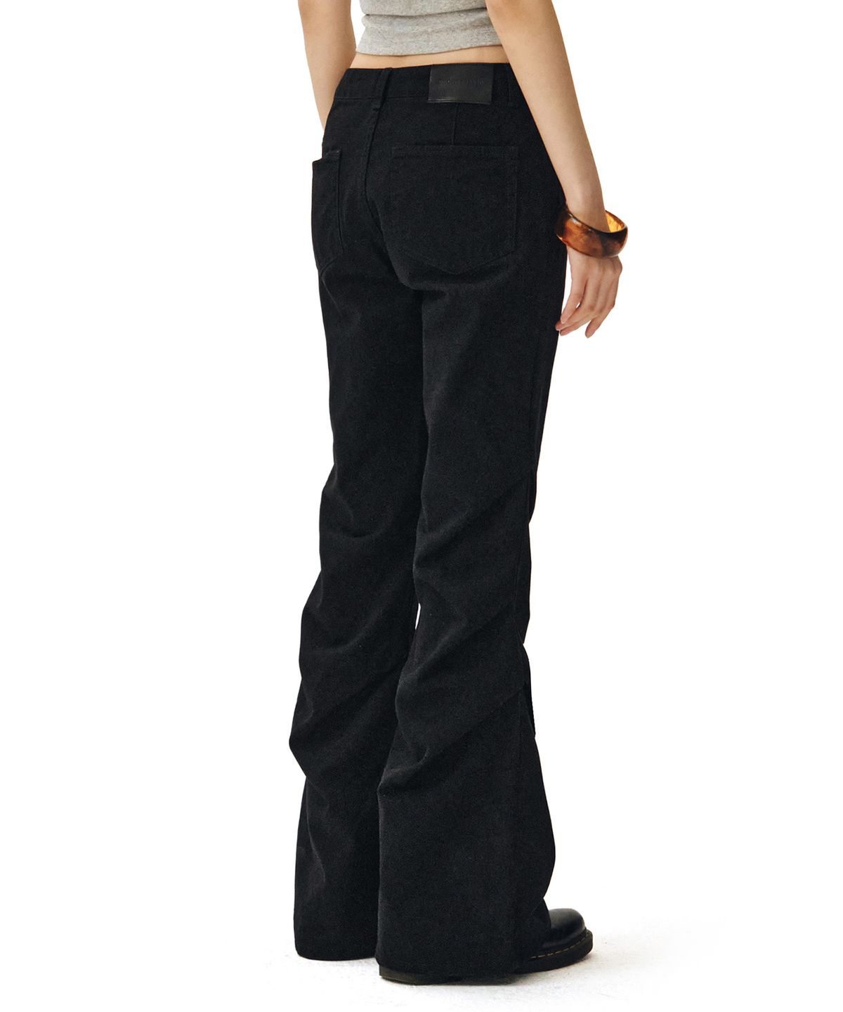 데케트 우먼(DECET WOMEN) Flared Shirring Pants DCWPT017BLACK