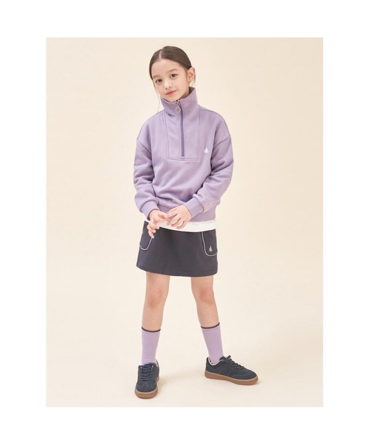빈폴 키즈(BEANPOLE KIDS) 여아 반집업 상하 세트  라이트 퍼플 (BI5841G06V)