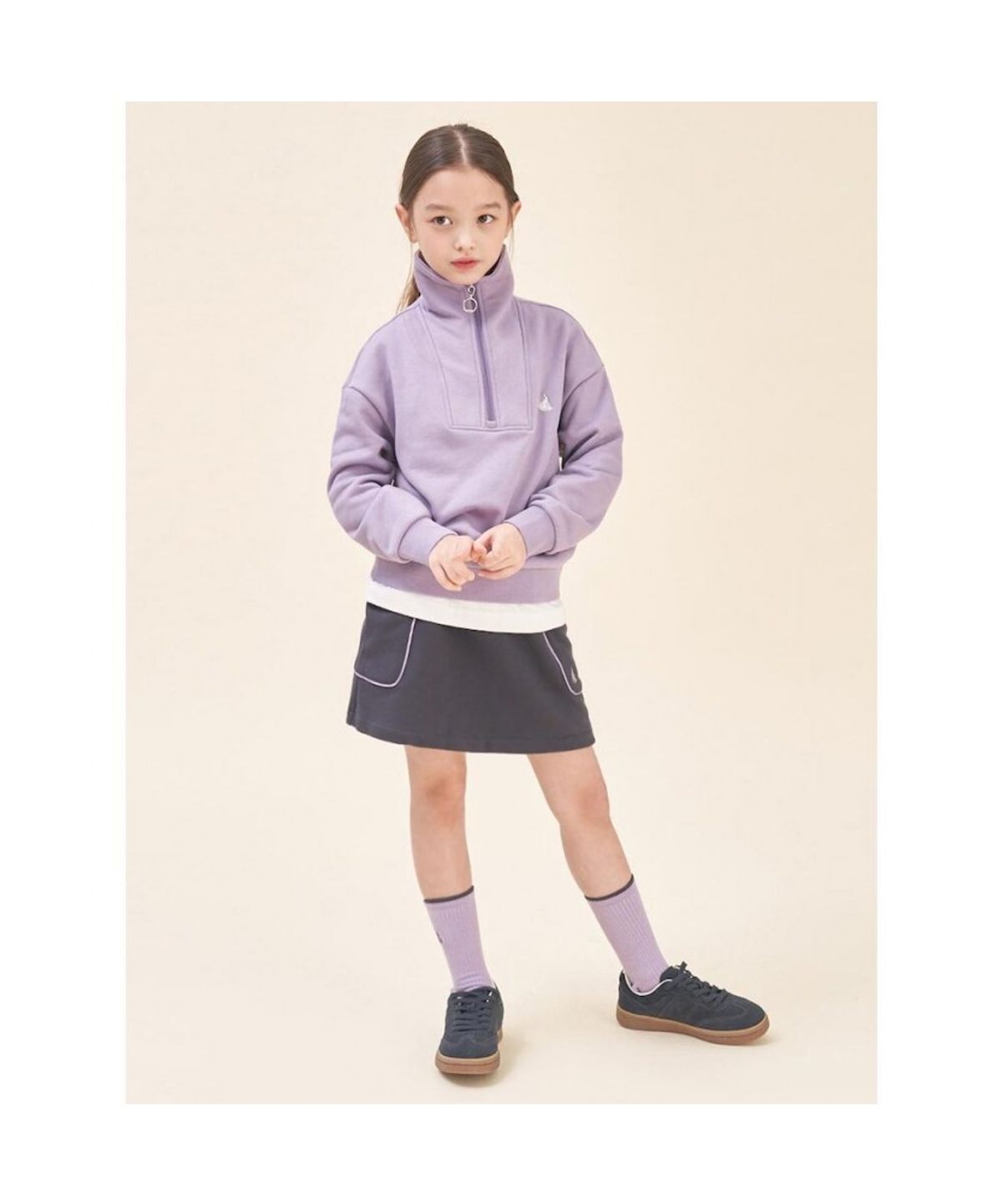 빈폴 키즈(BEANPOLE KIDS) 여아 반집업 상하 세트  라이트 퍼플 (BI5841G06V)