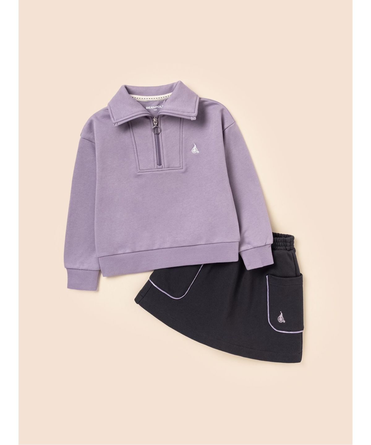 빈폴 키즈(BEANPOLE KIDS) 여아 반집업 상하 세트  라이트 퍼플 (BI5841G06V)