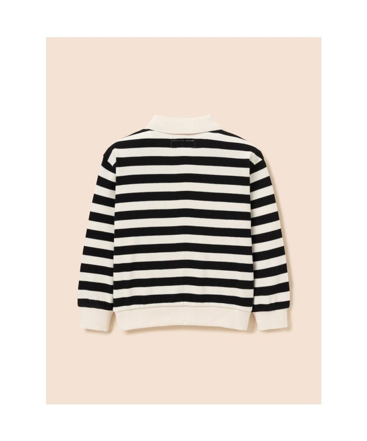 빈폴 키즈(BEANPOLE KIDS) 와플 스트라이프 칼라 스웨트 셔츠  블랙 (BI5841U055)