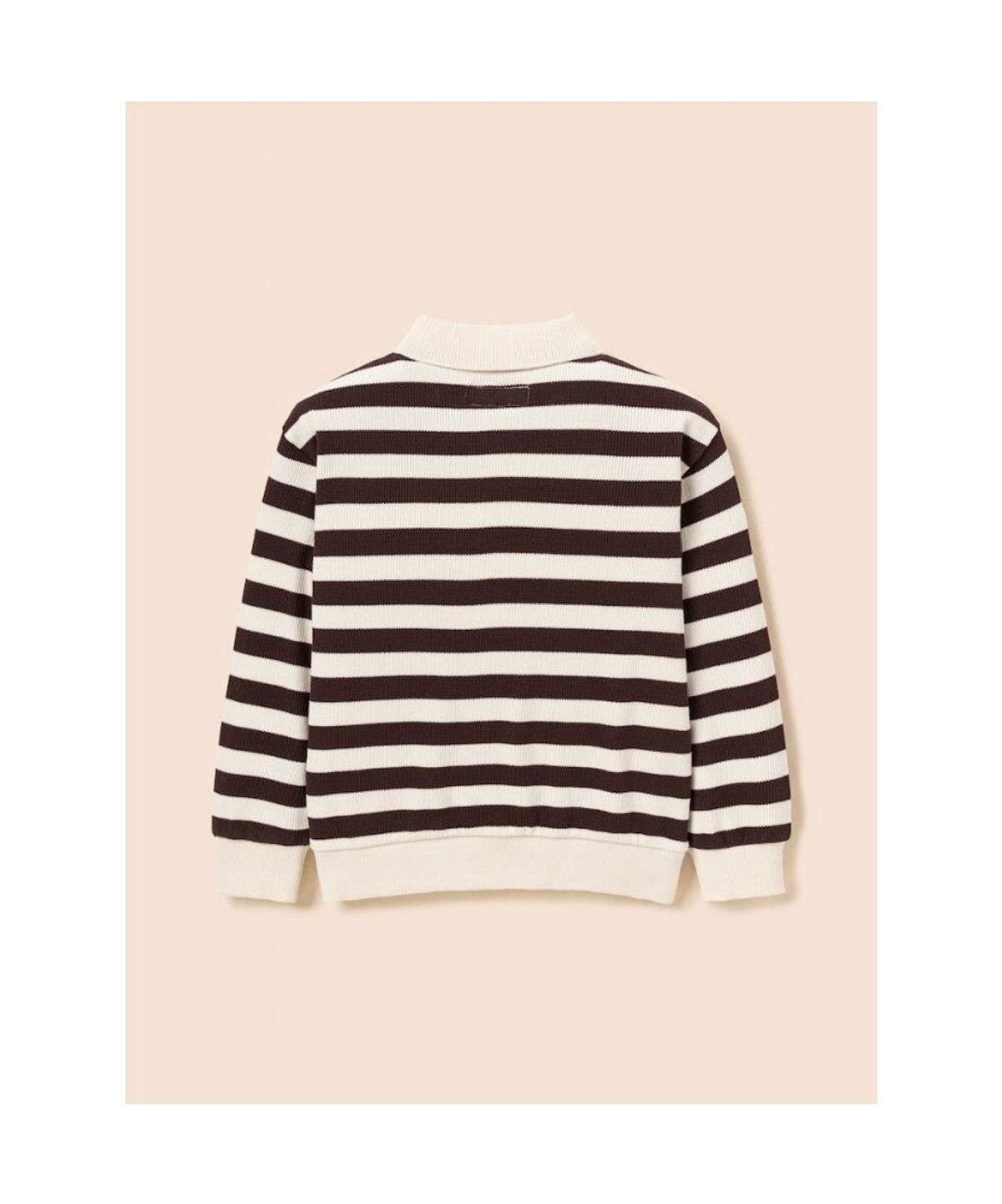 빈폴 키즈(BEANPOLE KIDS) 와플 스트라이프 칼라 스웨트 셔츠  와인 (BI5841U05Z)