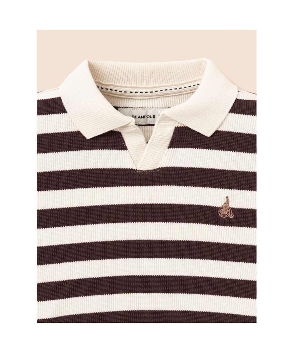 빈폴 키즈(BEANPOLE KIDS) 와플 스트라이프 칼라 스웨트 셔츠  와인 (BI5841U05Z)