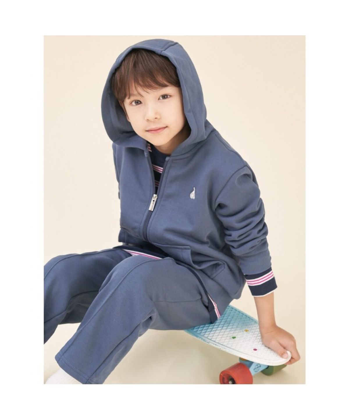 빈폴 키즈(BEANPOLE KIDS) 후드 집업 & 긴바지 2PCS 상하 세트  네이비 (BI5841U06R)