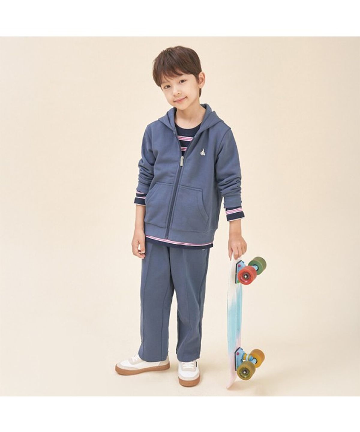 빈폴 키즈(BEANPOLE KIDS) 후드 집업 & 긴바지 2PCS 상하 세트  네이비 (BI5841U06R)