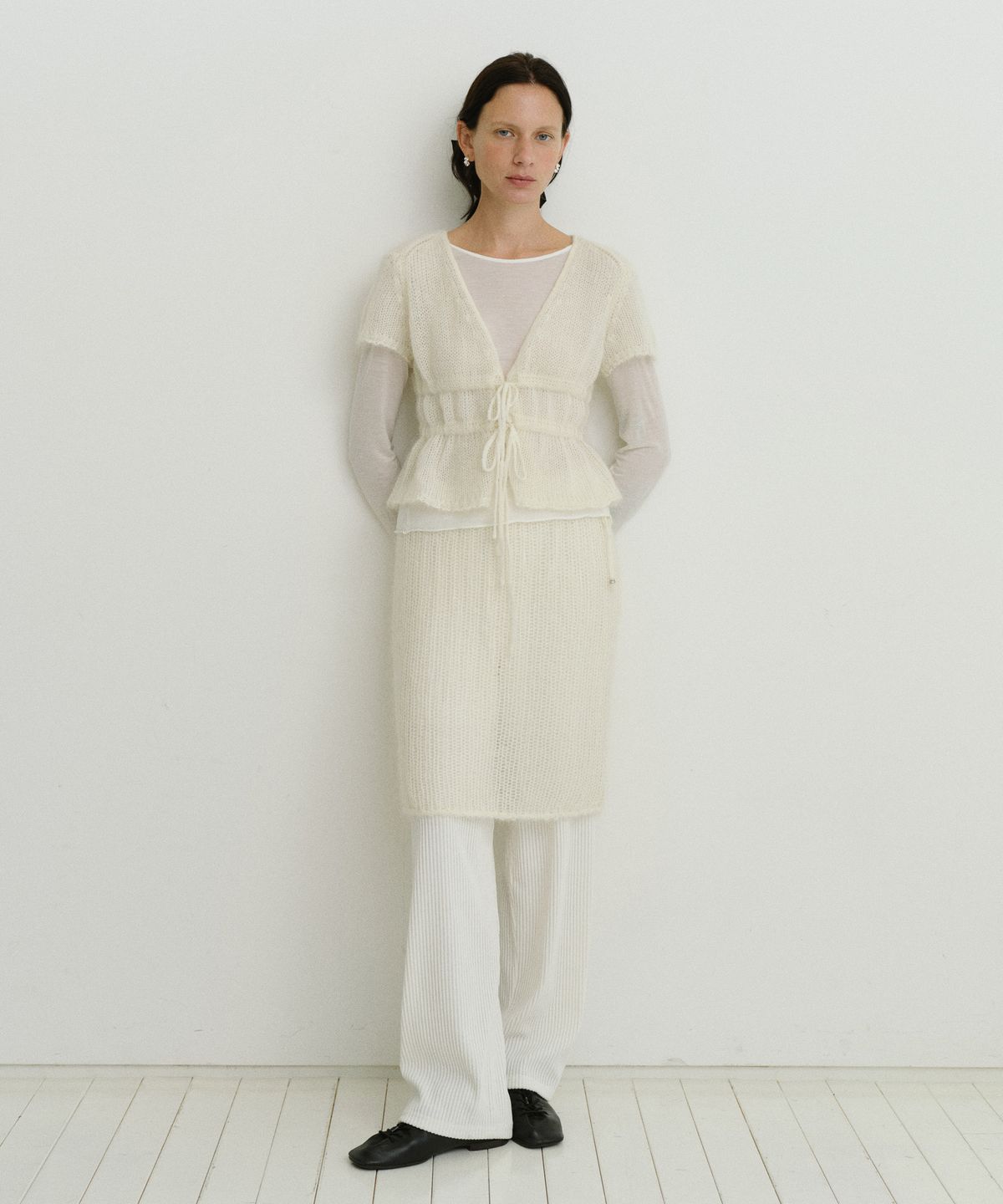 유라고(URAGO) Mohair wool knit skirt