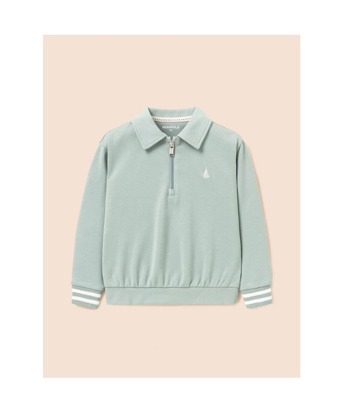 빈폴 키즈(BEANPOLE KIDS) 반집업 칼라 긴팔 & 반바지 2PCS 상하 세트  라이트 그린 (BI5841U09L)