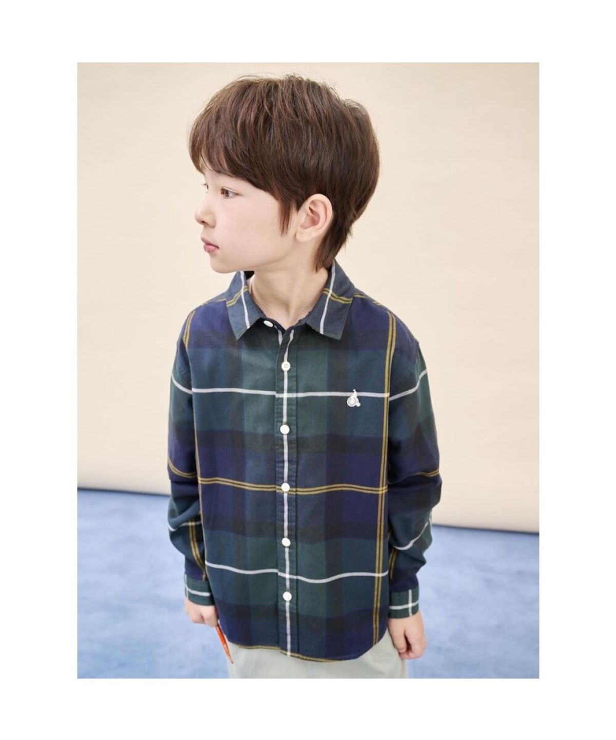 빈폴 키즈(BEANPOLE KIDS) [Essential] 헤릿체크 셔츠  그린 (BI5864UE2M)