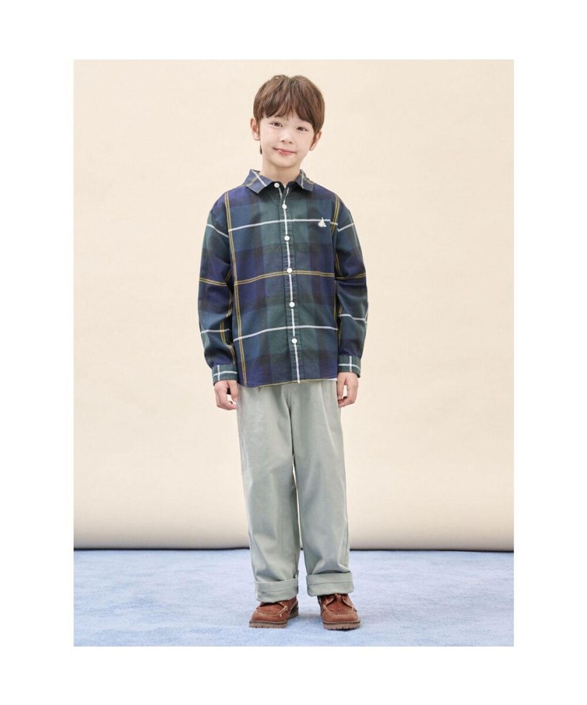 빈폴 키즈(BEANPOLE KIDS) [Essential] 헤릿체크 셔츠  그린 (BI5864UE2M)
