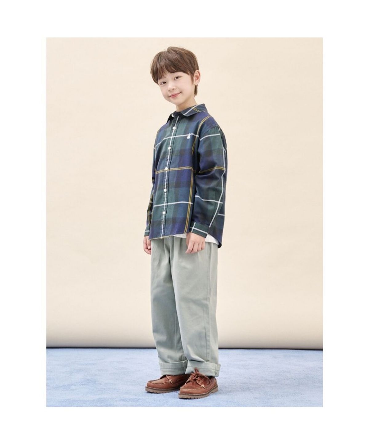 빈폴 키즈(BEANPOLE KIDS) [Essential] 헤릿체크 셔츠  그린 (BI5864UE2M)