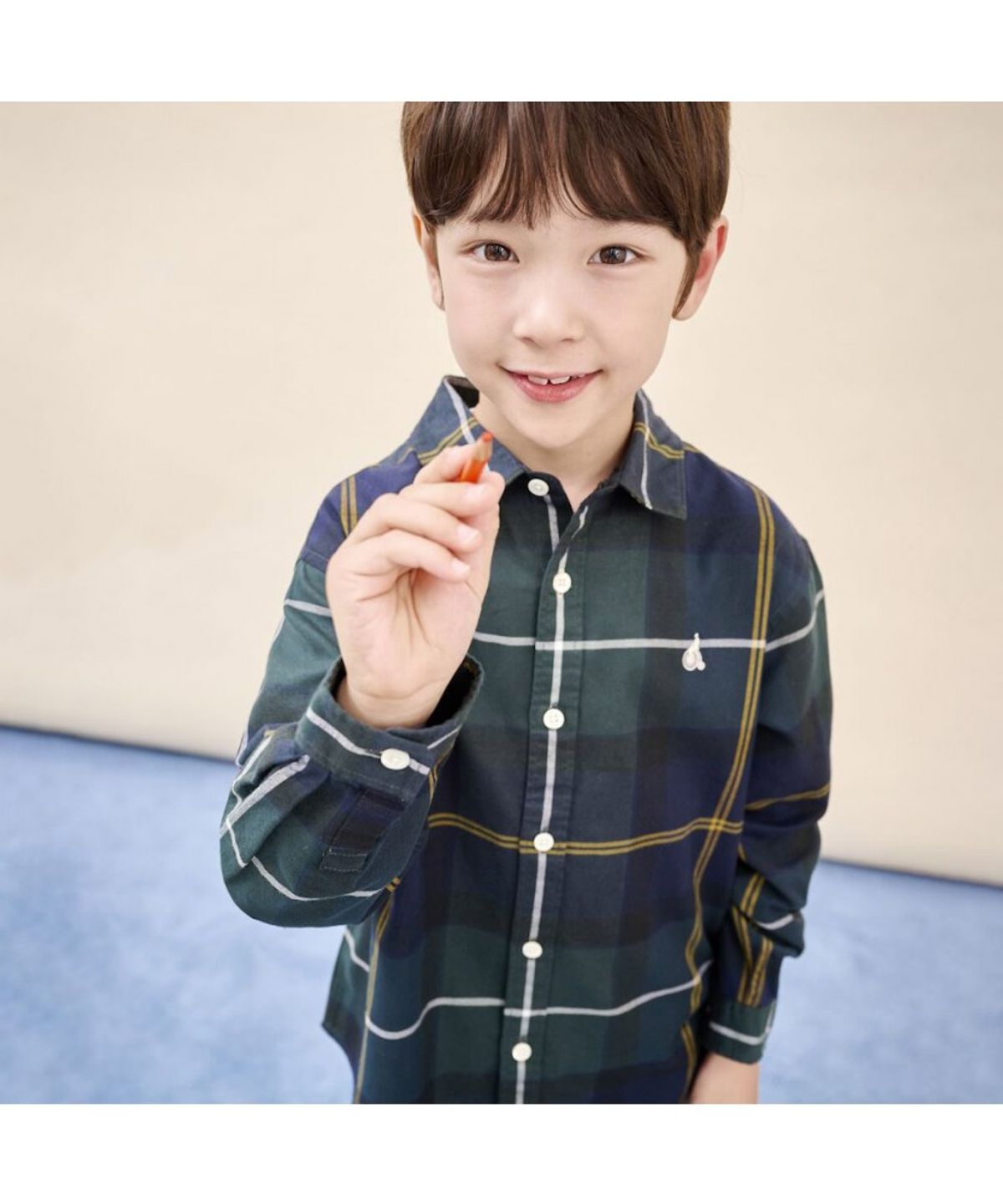 빈폴 키즈(BEANPOLE KIDS) [Essential] 헤릿체크 셔츠  그린 (BI5864UE2M)