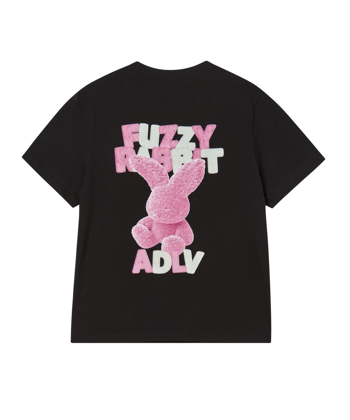 아크메드라비(ACME DE LA VIE) WOMAN FUZZY FONT RABBIT SHORT SLEEVE T-SHIRT (2 COLOR)