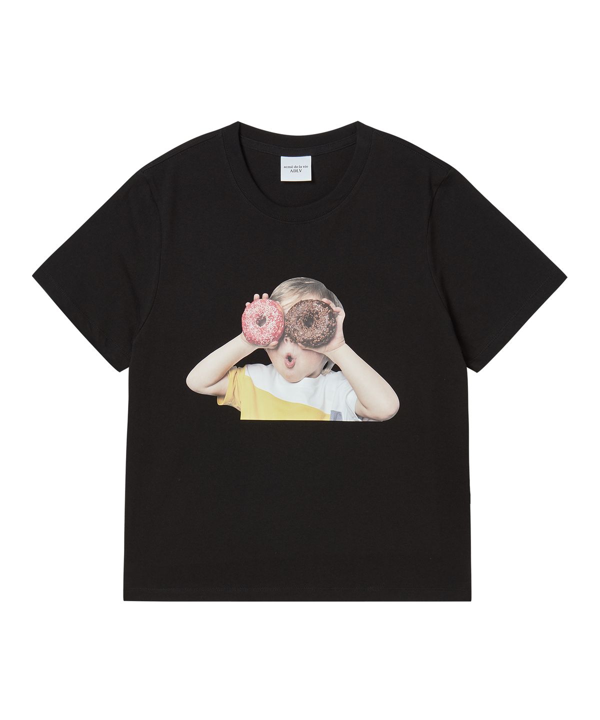 아크메드라비(ACME DE LA VIE) WOMAN ADLV BABY FACE DONUTS 1 SHORT SLEEVE T-SHIRT