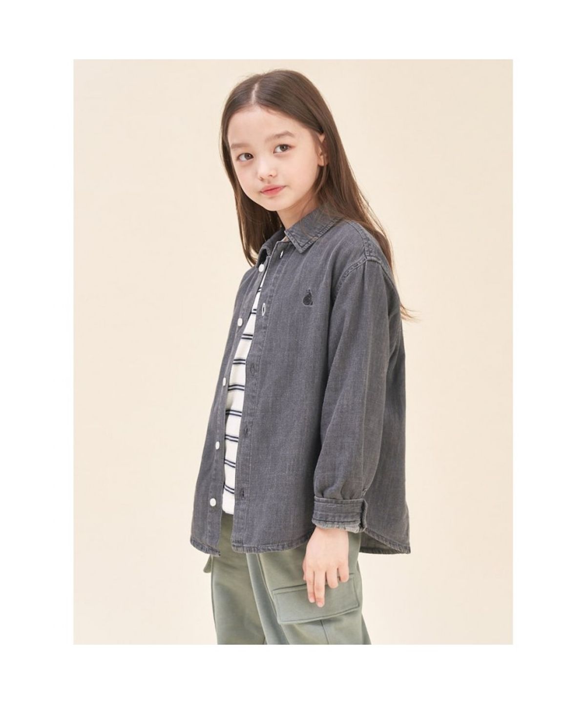 빈폴 키즈(BEANPOLE KIDS) 포켓 저지 와이드 팬츠  라이트 그린 (BI5821U06L)