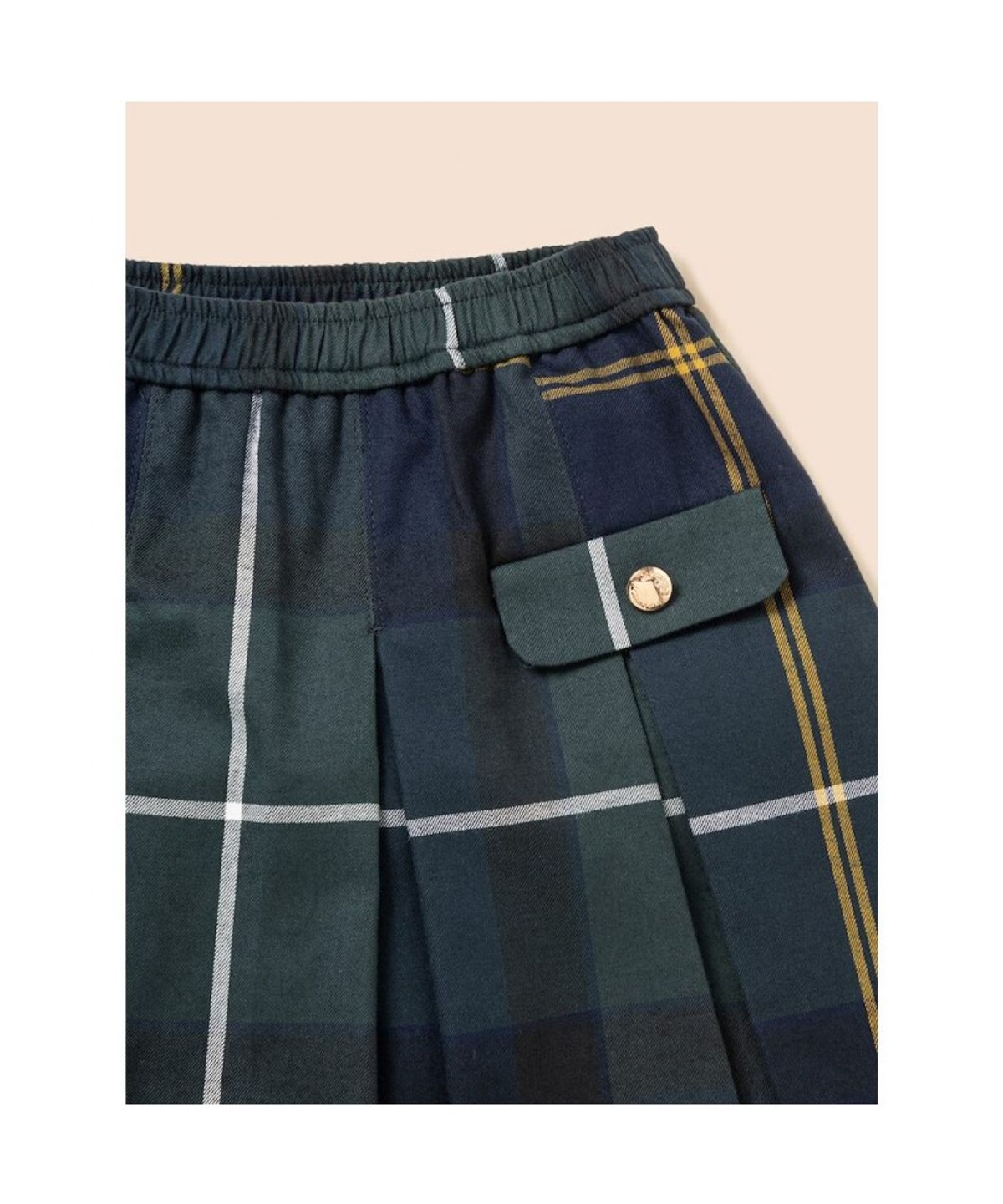 빈폴 키즈(BEANPOLE KIDS) 체크 플리츠 스커트  그린 (BI5827G06M)