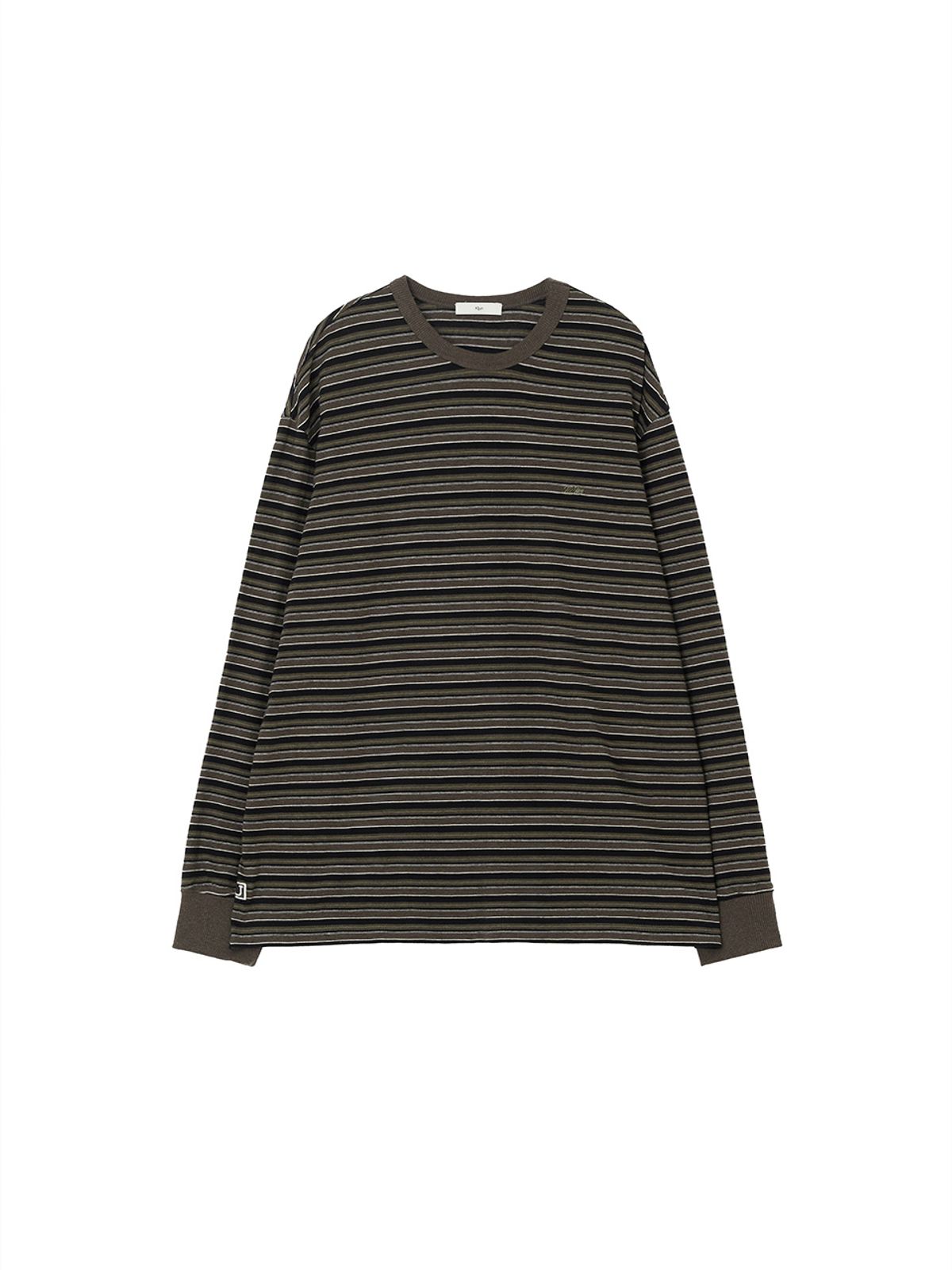 기준 맨(KIJUN MEN) Fresh Border Long Sleeve Tee Brown