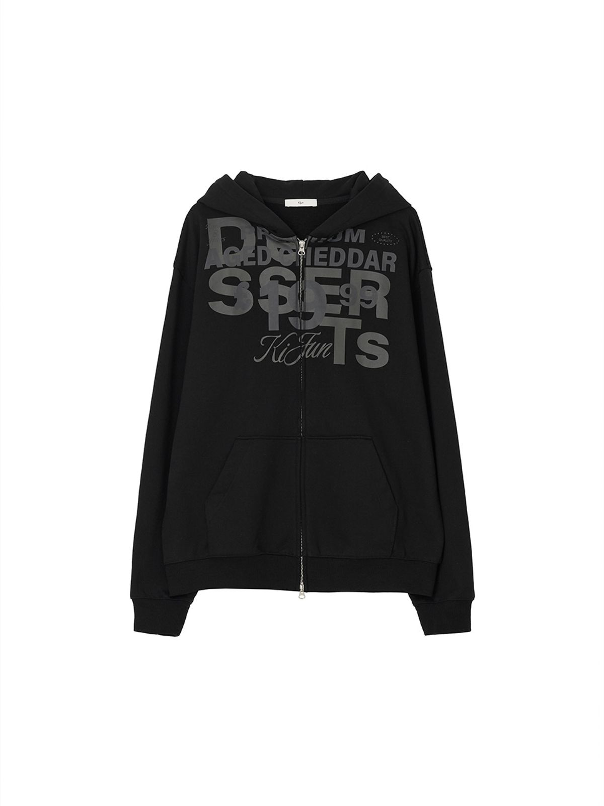 기준 맨(KIJUN MEN) Grocery Hoodie Zip-up Black