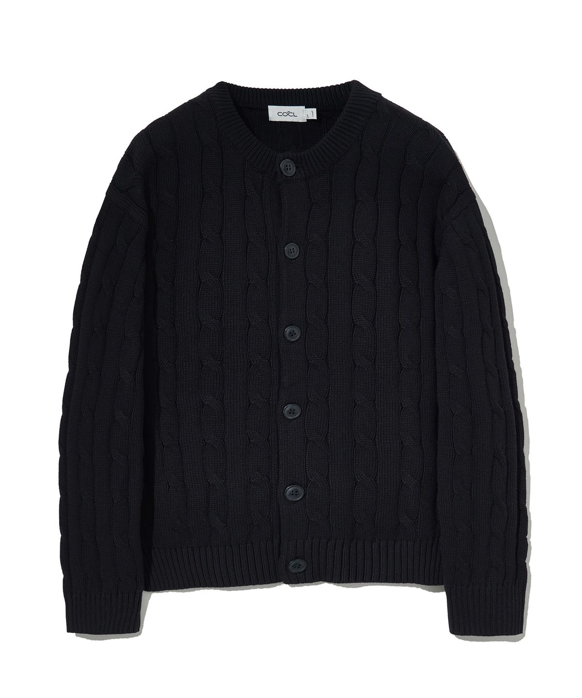 커스텀어클락(COSTUME O’CLOCK) 소프트 케이블 라운드 가디건 네이비 COOSCD021NAVY