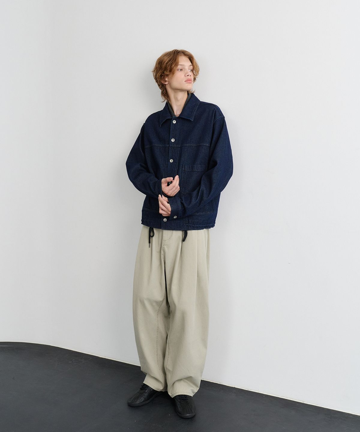 노운(NOUN) honeycomb denim trucker jacket (indigo)