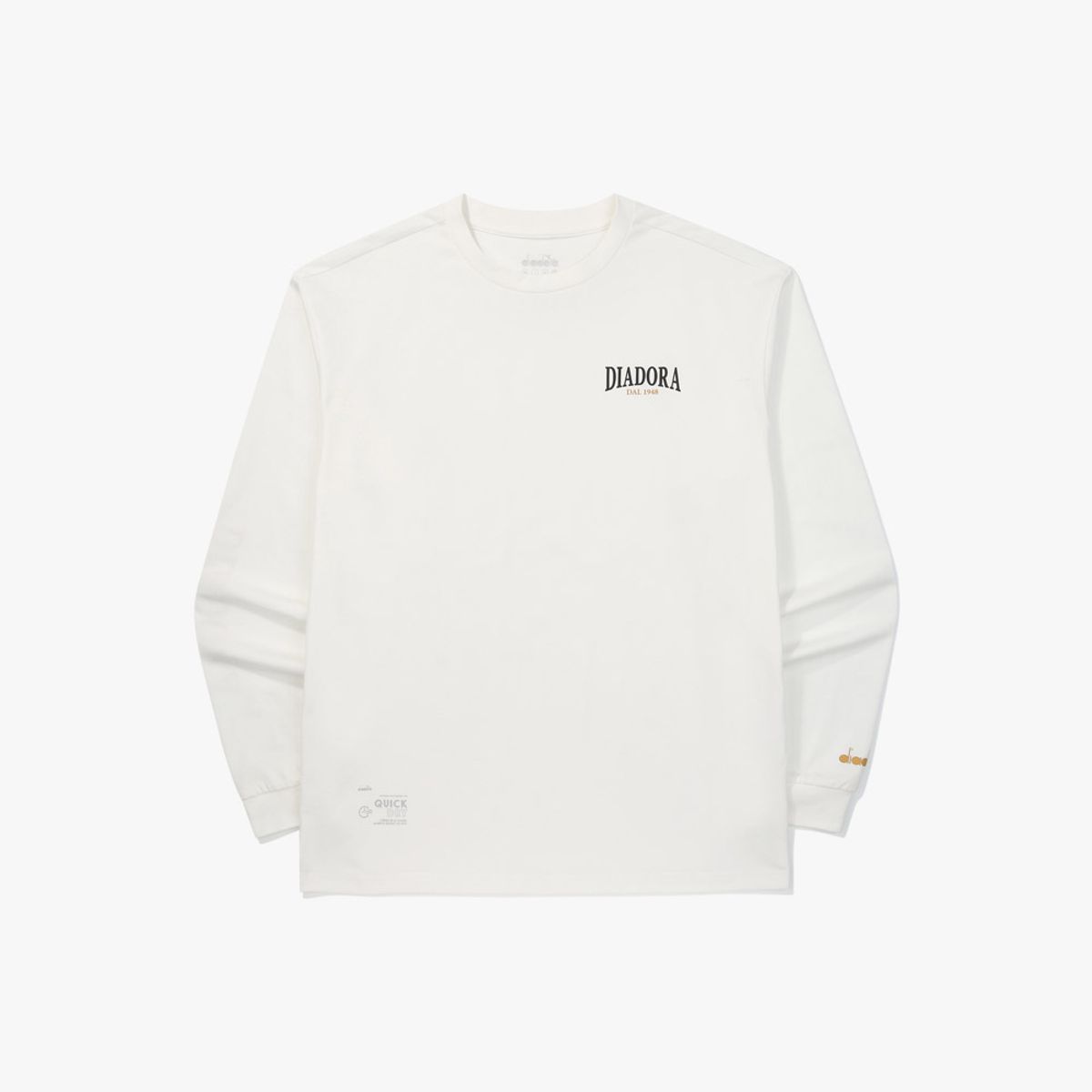 디아도라(diadora) AIRTEX 레터링 긴팔 티셔츠 OFF WHITE