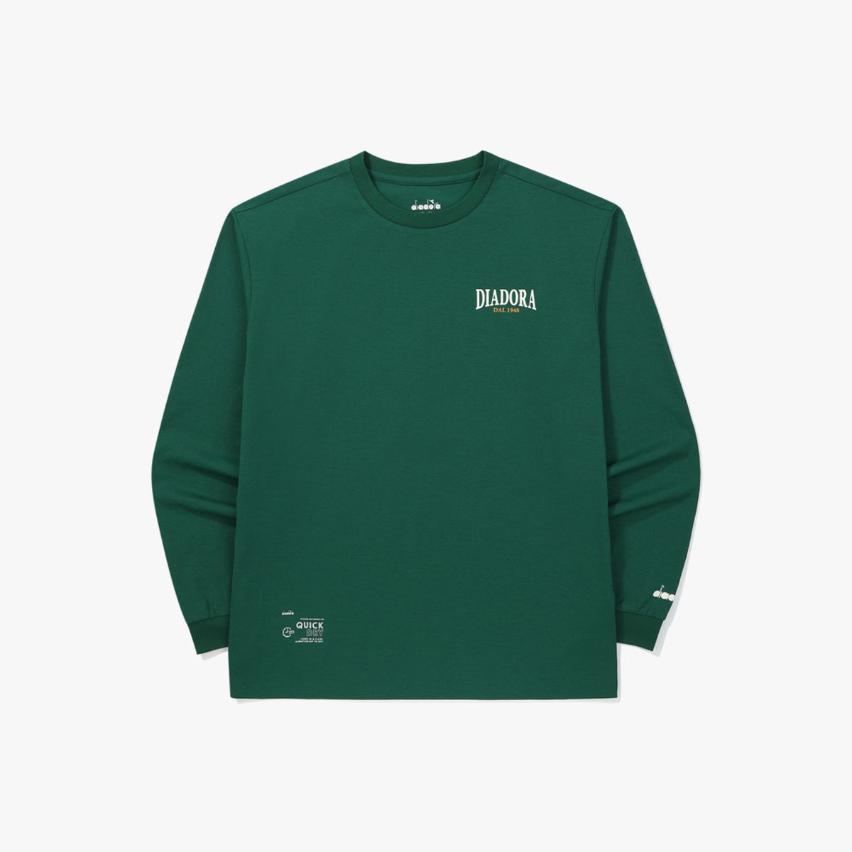 디아도라(diadora) AIRTEX 레터링 긴팔 티셔츠 GREEN