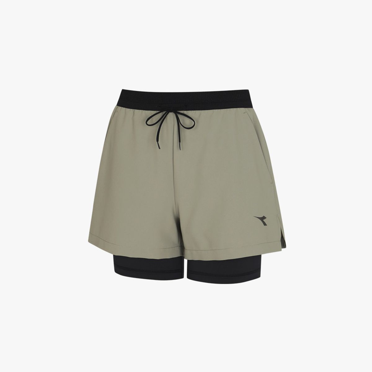 디아도라(diadora) 2IN1 3인치 러닝 쇼츠 우먼 KHAKI