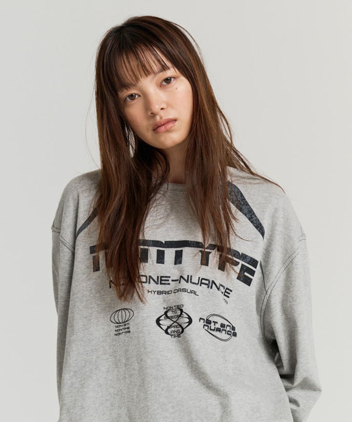논타입(NONTYPE) NARROW MUITI LONG SLEEVE (GREY)