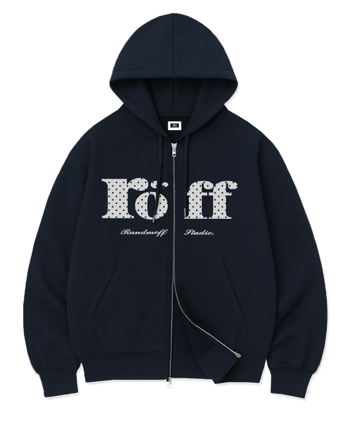 랜덤오프(RANDOMOFF) RÖFF TYPE PLAY SPACE DOT OVER FIT 2-WAY ZIP-UP (5color)