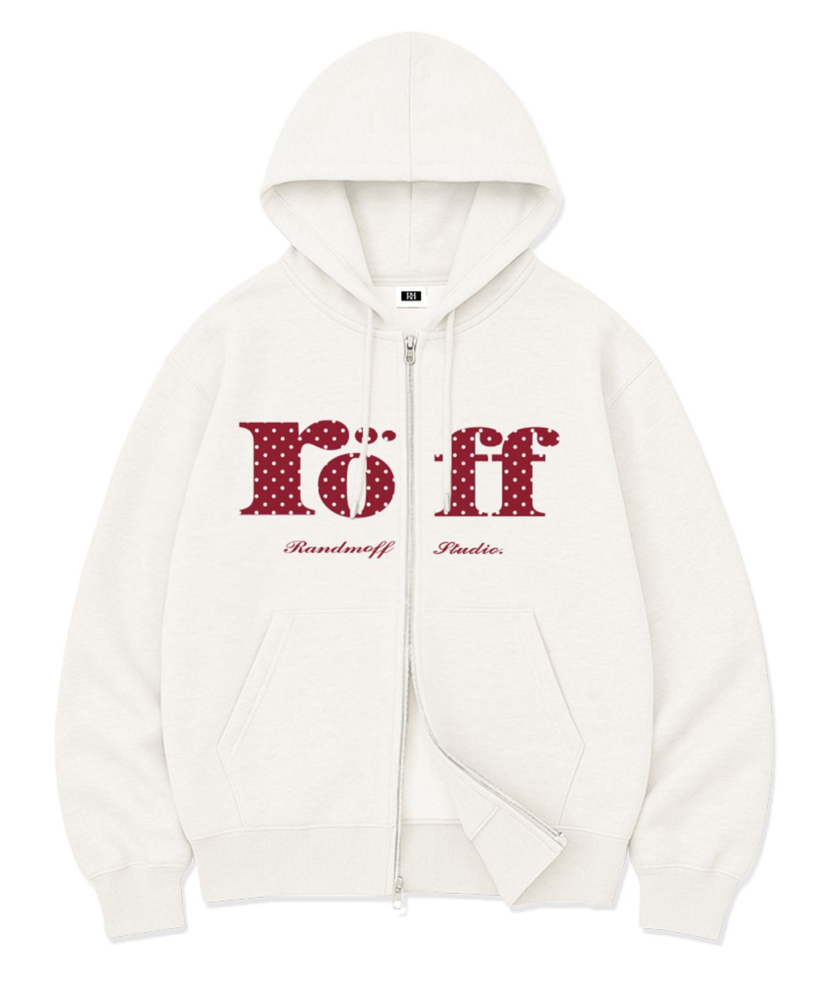 랜덤오프(RANDOMOFF) RÖFF TYPE PLAY SPACE DOT OVER FIT 2-WAY ZIP-UP (5color)