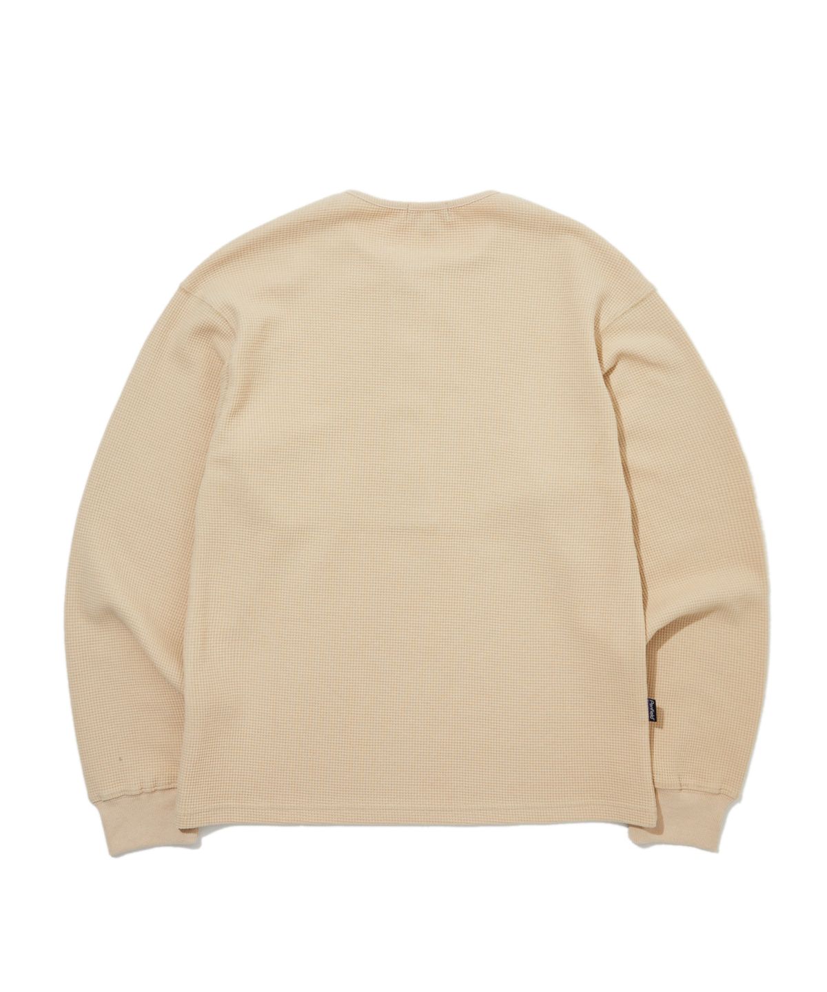 펜필드(PENFIELD) 빈티지 워싱 와플 버튼 헨리넥 롱슬리브 아이보리_FR3KT08U