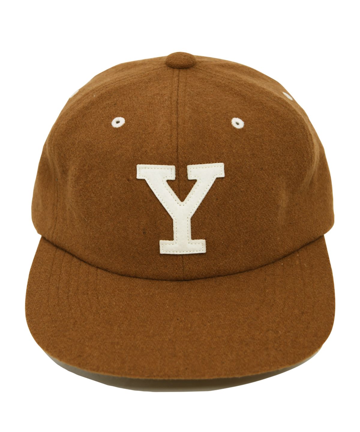 예일(YALE) 울 레더 스트랩 캡_브라운