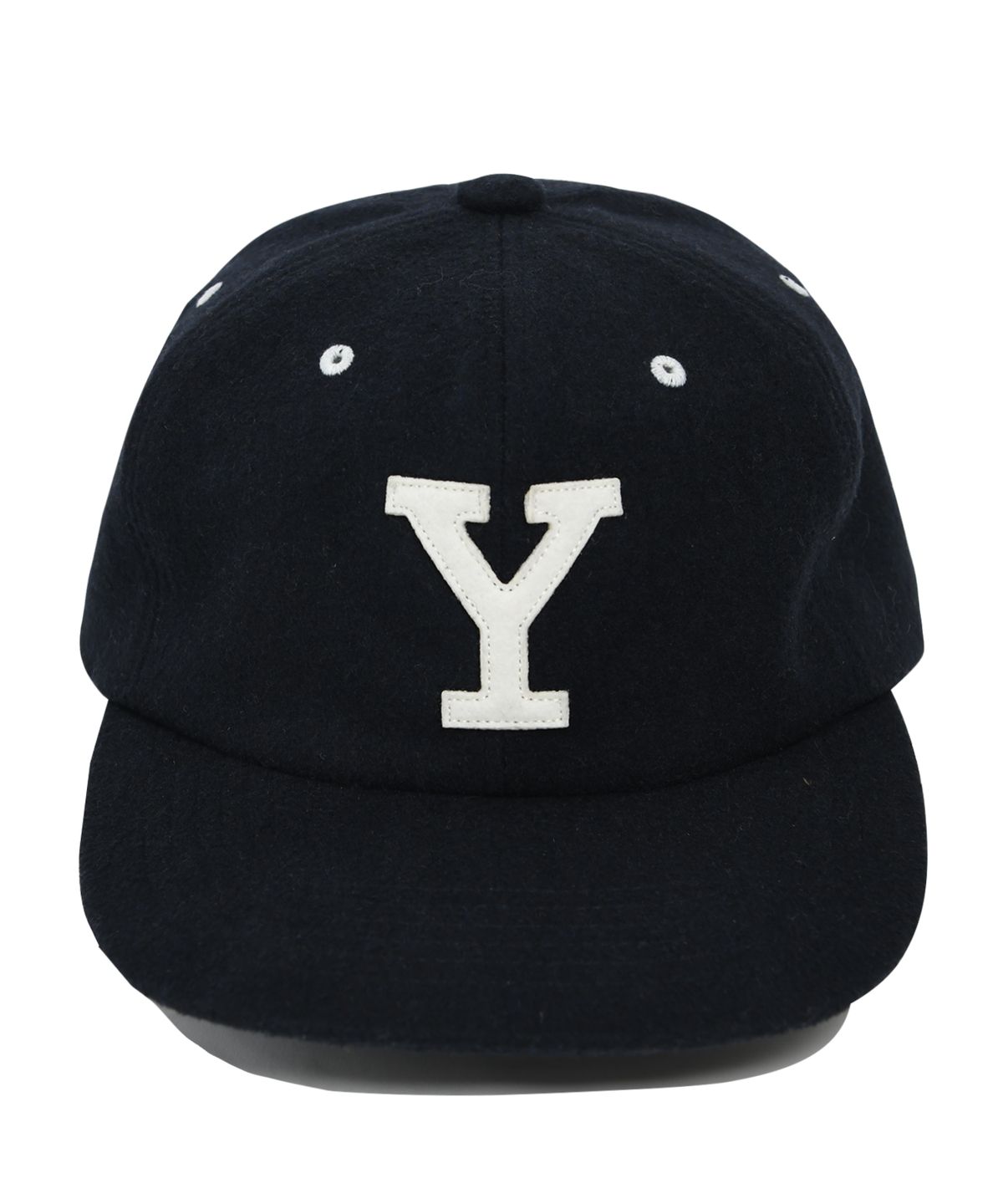 예일(YALE) 울 레더 스트랩 캡_네이비