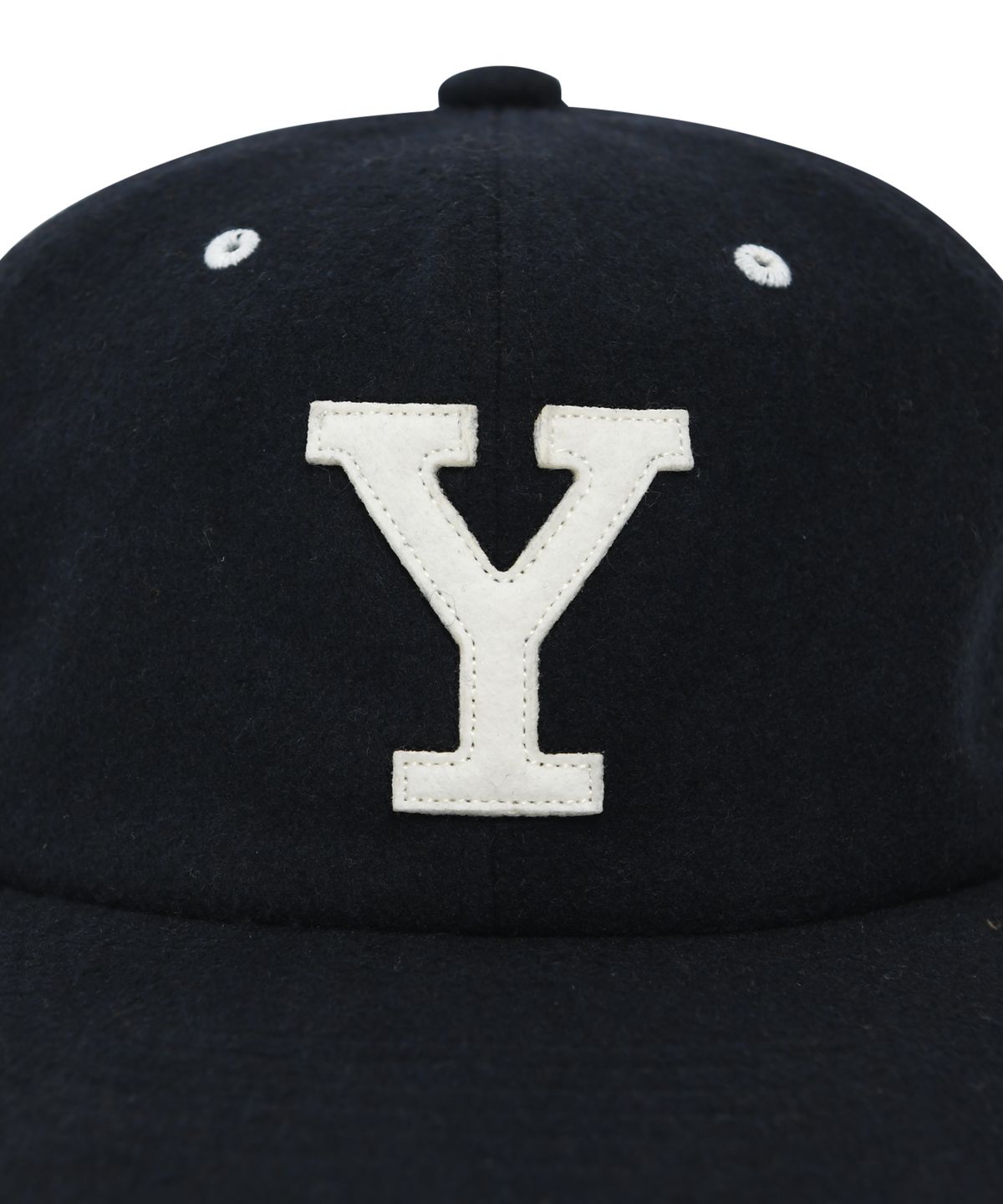 예일(YALE) 울 레더 스트랩 캡_네이비