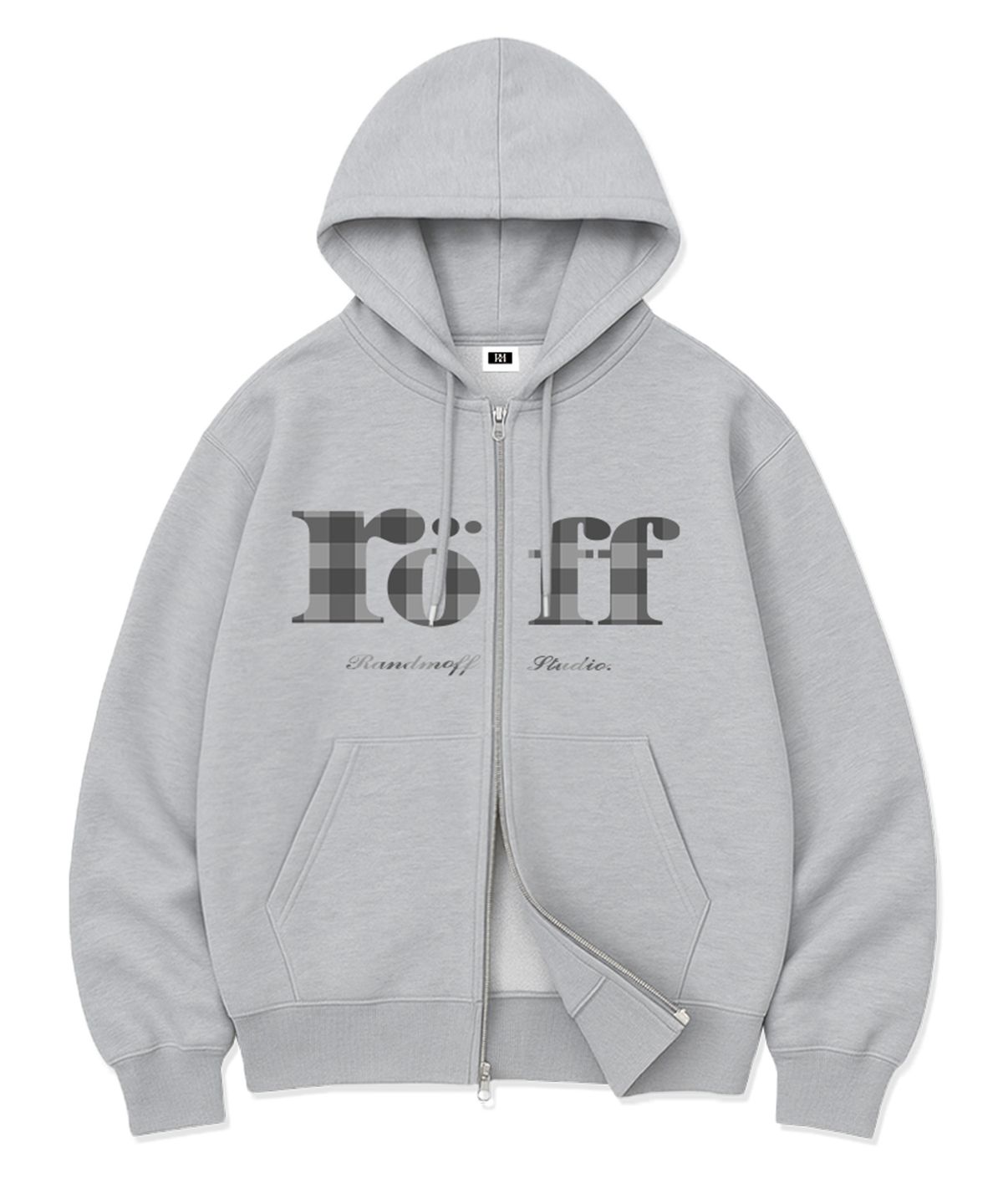 랜덤오프(RANDOMOFF) RÖFF TYPE PLAY SPACE CHECK OVER FIT 2-WAY ZIP-UP (5color)