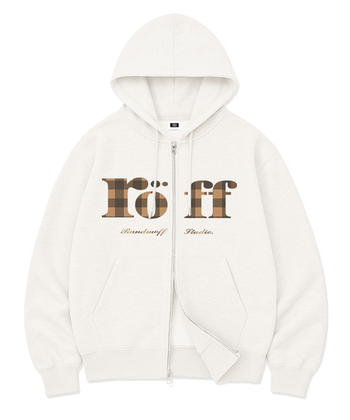 랜덤오프(RANDOMOFF) RÖFF TYPE PLAY SPACE CHECK OVER FIT 2-WAY ZIP-UP (5color)