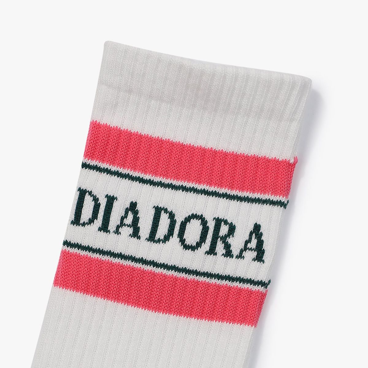 디아도라(diadora) 스트라이프 미드 삭스 PINK