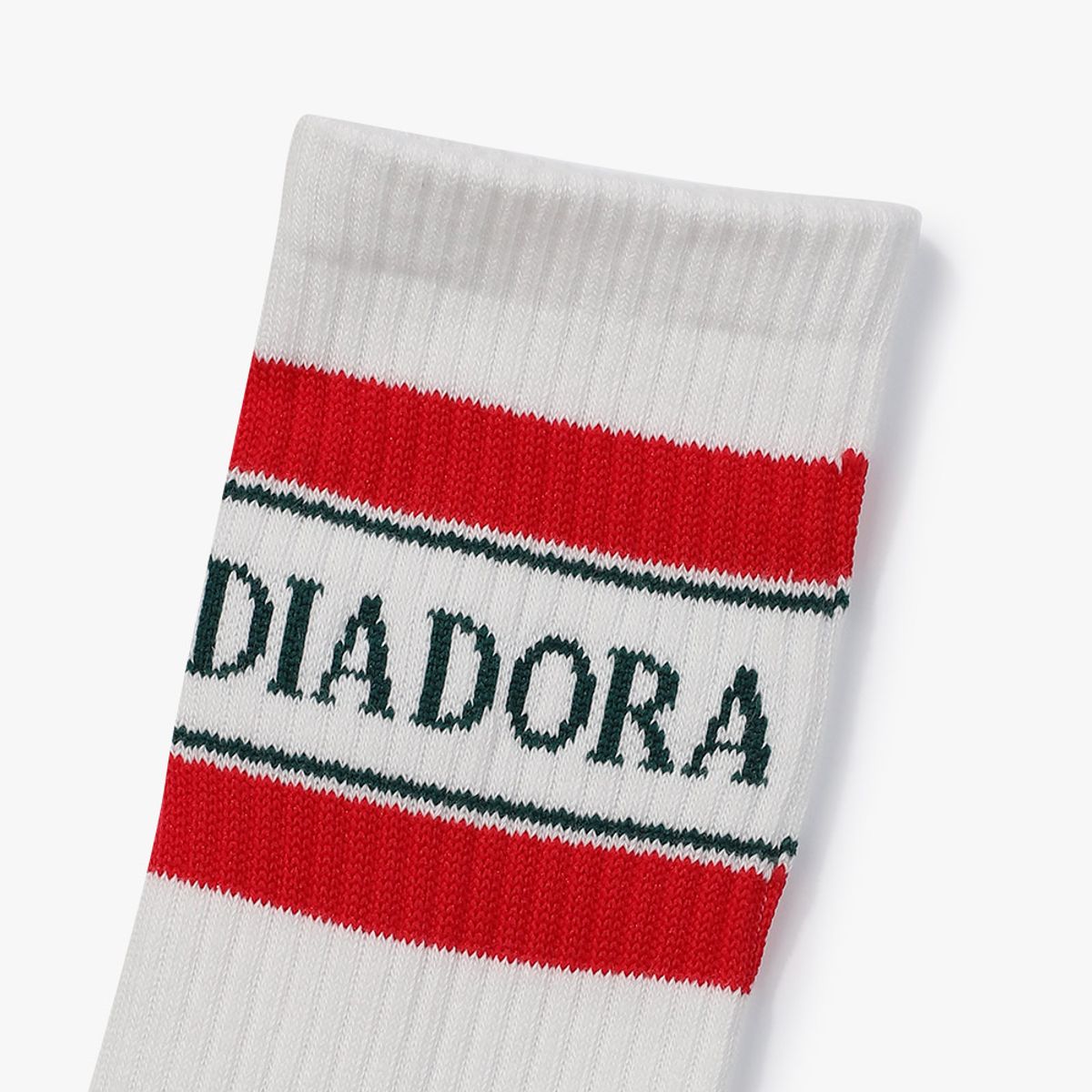 디아도라(diadora) 스트라이프 미드 삭스 RED