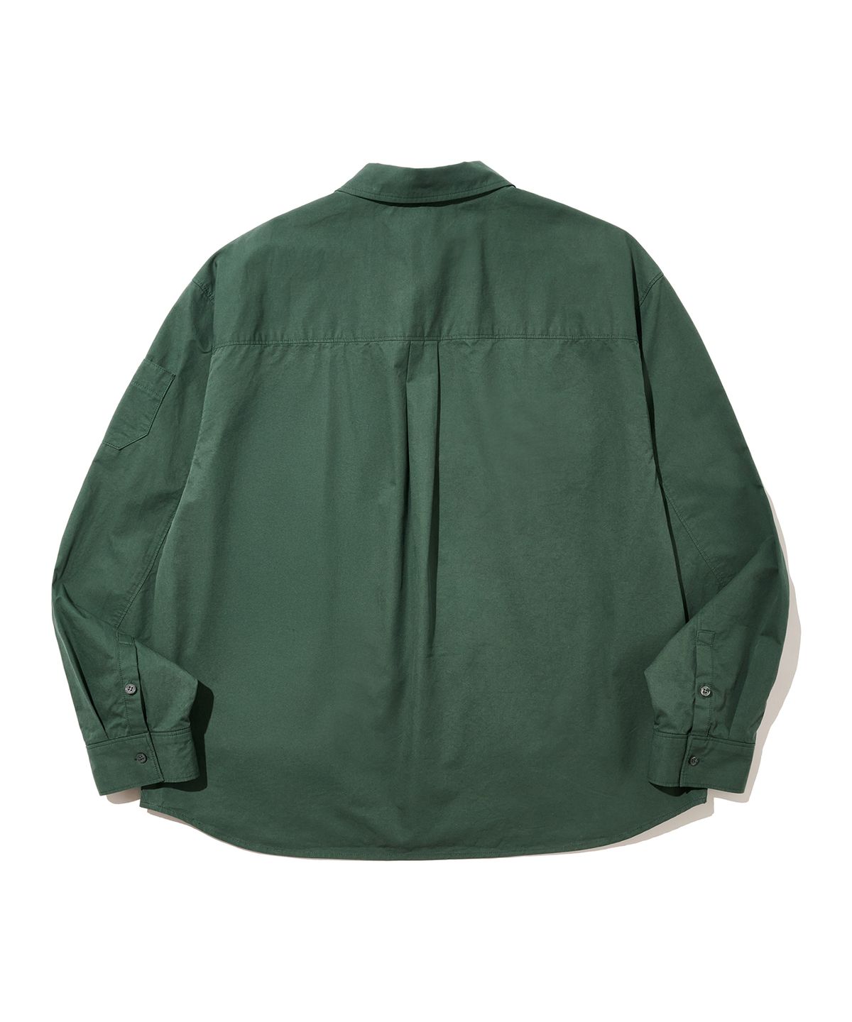 논타입(NONTYPE) OTHER SEMI CROP COMFY SHIRTS (FOREST GREEN)