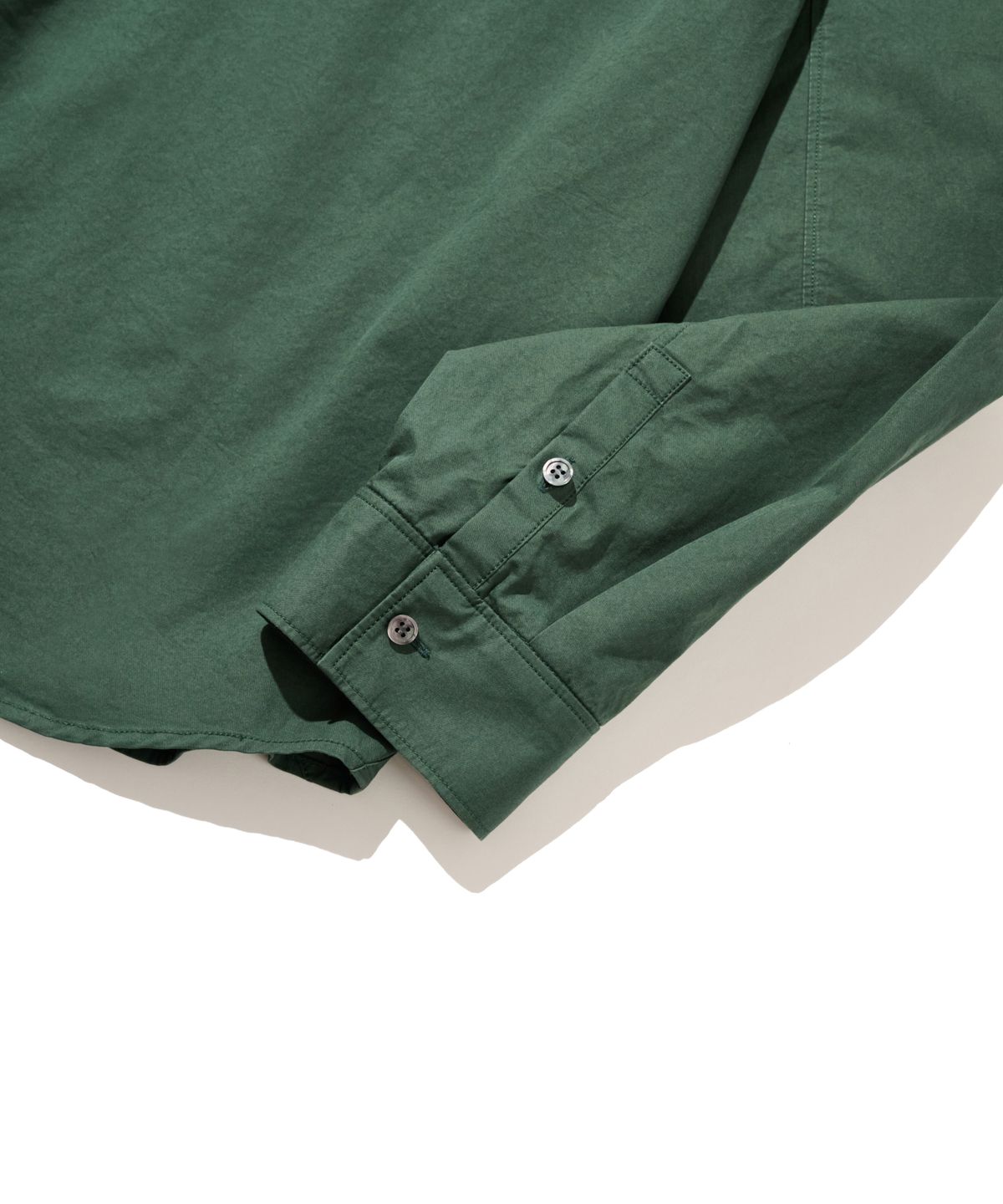 논타입(NONTYPE) OTHER SEMI CROP COMFY SHIRTS (FOREST GREEN)