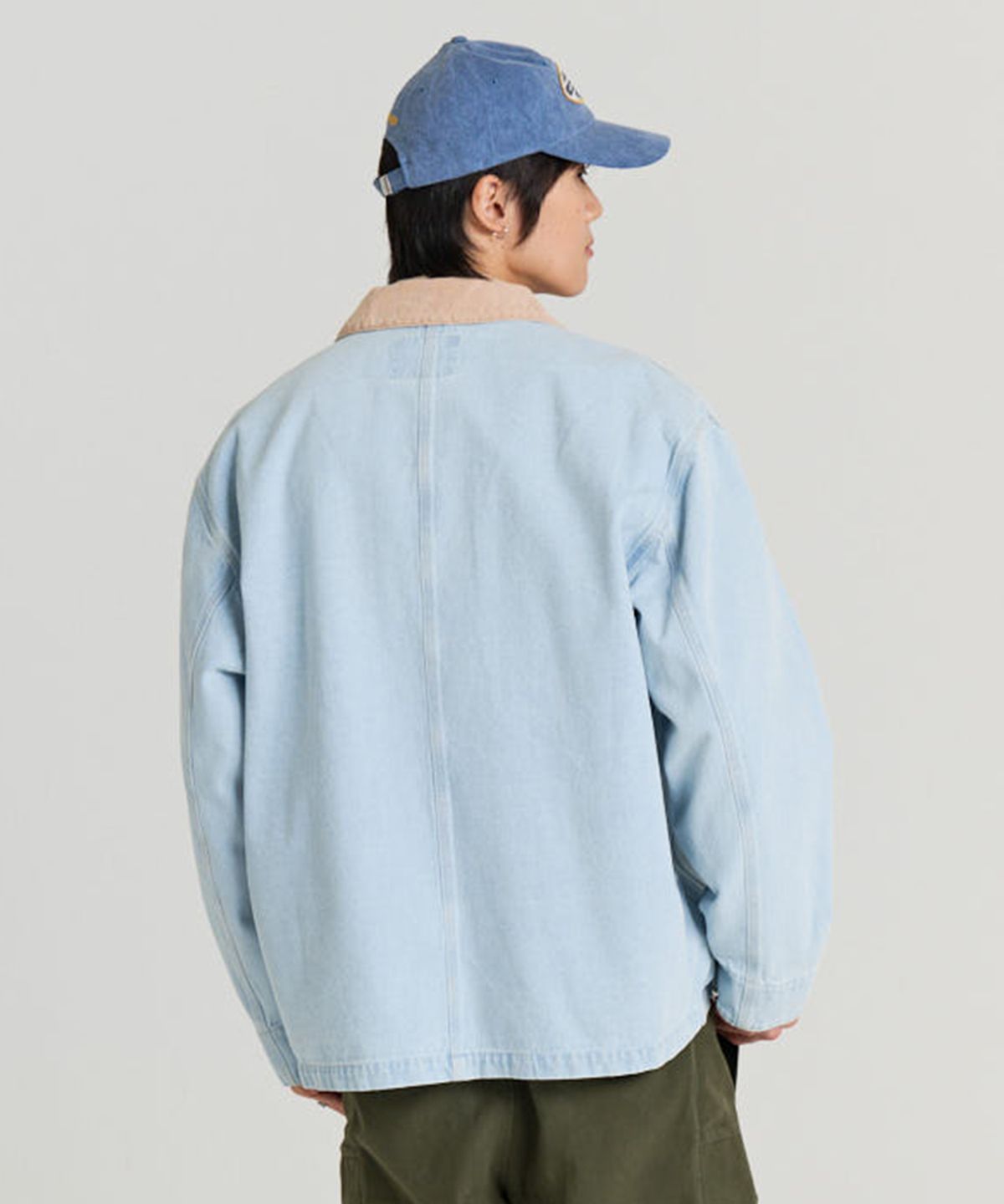 논타입(NONTYPE) WASHED DENIM WORK JACKET (WASHED BLUE)